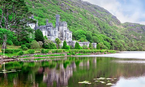 Panorama of Kylemore Abbey, Ireland